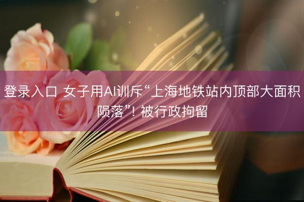 登录入口 女子用AI训斥“上海地铁站内顶部大面积陨落”! 被行政拘留